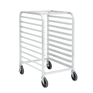 This is an image of a half-size bun pan rack by Thorinox. Thorinox is a high-quality stainless steel equipment for restaurants and other types of work stations.