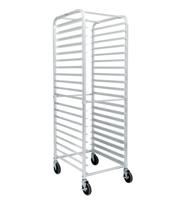 This is an image of a bun pan rack by Thorinox. Thorinox is a high-quality stainless steel equipment for restaurants and other types of work stations.