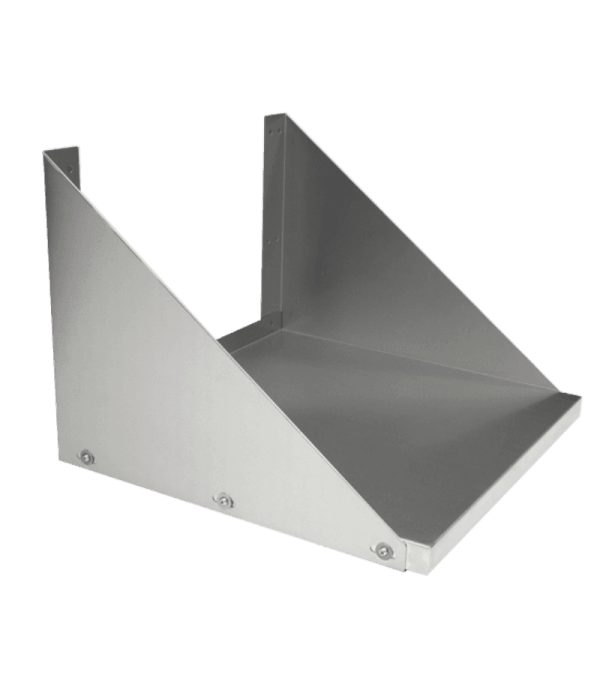 This is an image of a stainless steel microwave shelf by Thorinox. Thorinox is a high-quality stainless steel equipment for restaurants and other types of work stations.