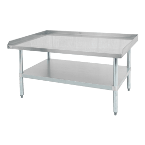 This is an image of an equipment stand by Thorinox. Thorinox is a high-quality stainless steel equipment for restaurants and other types of work stations.