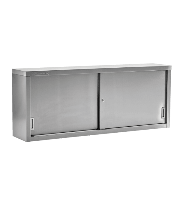This is an image of a stainless steel storage cabinet by Thorinox. Thorinox is a high-quality stainless steel equipment for restaurants and other types of work stations.