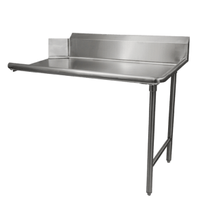 This is an image of a stainless steel clean dish table by Thorinox. Thorinox is a high-quality stainless steel equipment for restaurants and other types of work stations.