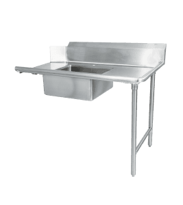 This is an image of a stainless steel soiled dish table by Thorinox. Thorinox is a high-quality stainless steel equipment for restaurants and other types of work stations.