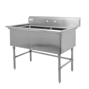 This is an image of a stainless steel sink by Thorinox. Thorinox is a high-quality stainless steel equipment for restaurants and other types of work stations.