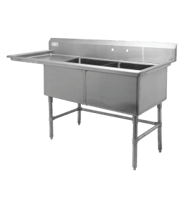 This is an image of a stainless steel sink by Thorinox. Thorinox is a high-quality stainless steel equipment for restaurants and other types of work stations.