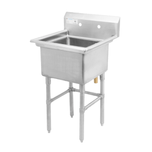 This is an image of a stainless steel sink by Thorinox. Thorinox is a high-quality stainless steel equipment for restaurants and other types of work stations.