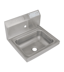 This is an image of a stainless steel standalone hand sink by Thorinox. Thorinox is a high-quality stainless steel equipment for restaurants and other types of work stations.