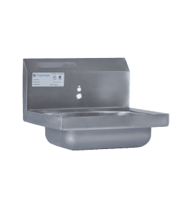 This is an image of a stainless steel standalone hand sink by Thorinox. Thorinox is a high-quality stainless steel equipment for restaurants and other types of work stations.