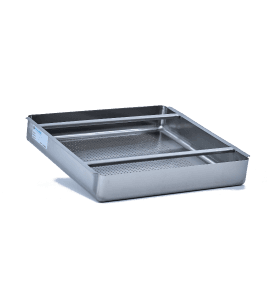 This is an image of a stainless steel dish basket by Thorinox. Thorinox is a high-quality stainless steel equipment for restaurants and other types of work stations.