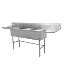 This is an image of a stainless steel sink by Thorinox. Thorinox is a high-quality stainless steel equipment for restaurants and other types of work stations.